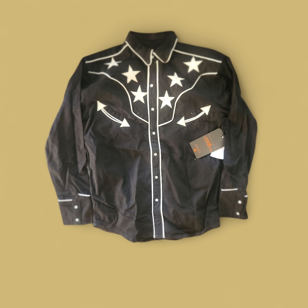 Black Star Western Men's Casual Button Down Shirt